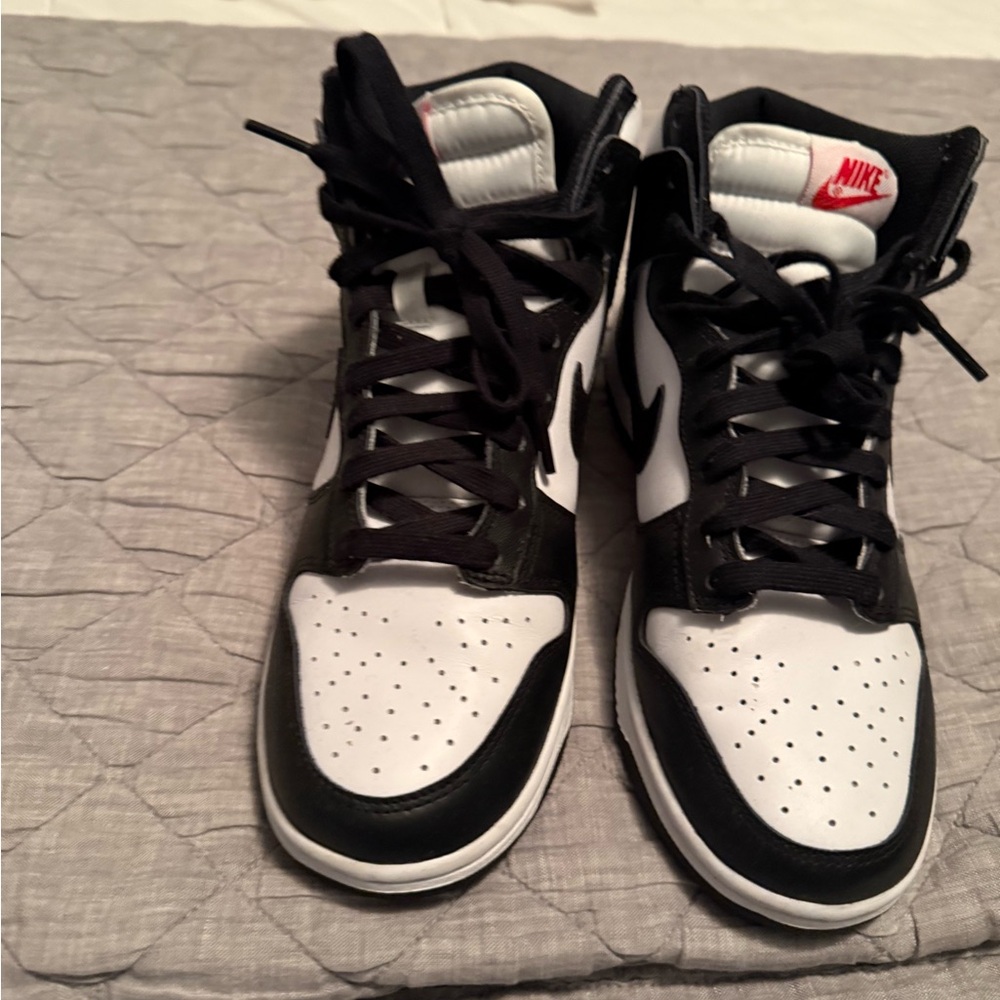 Nike Black and White High-Top Dunks